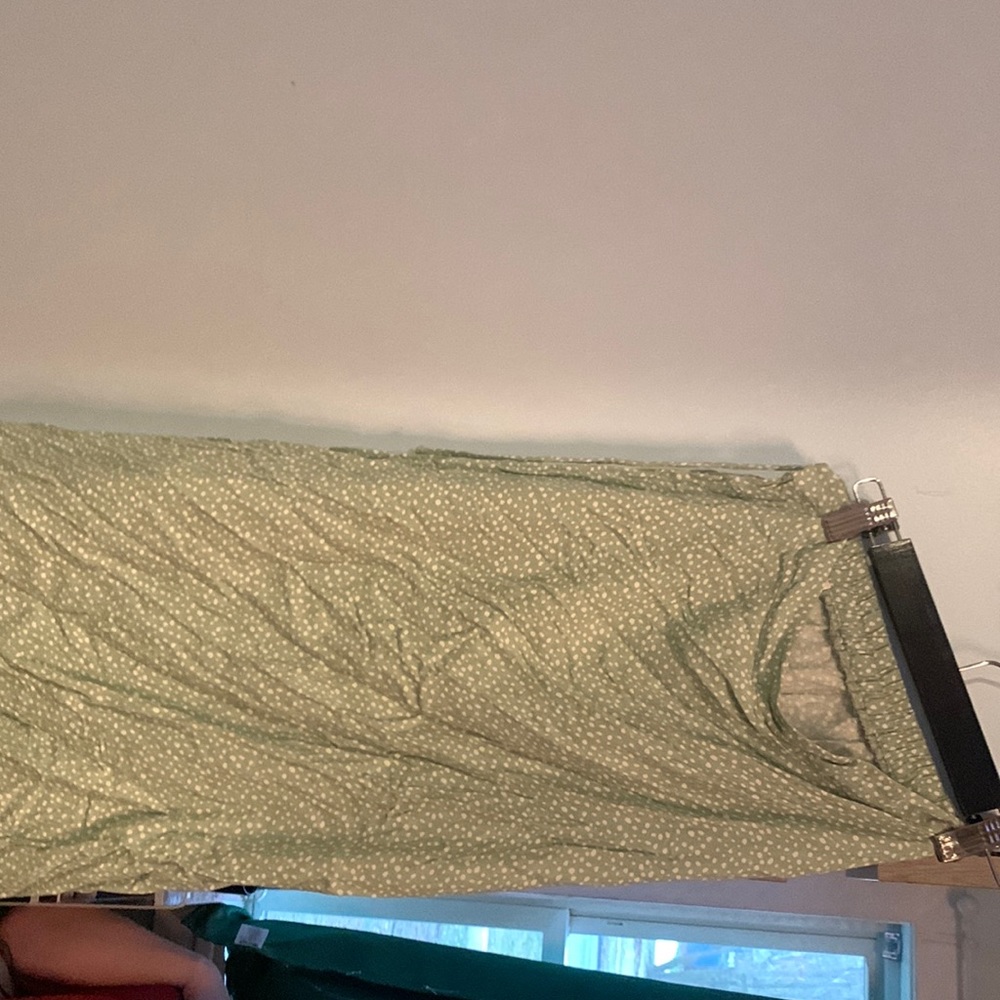 green wrap skirt